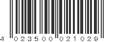 EAN 4023500021029