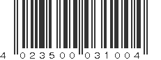 EAN 4023500031004