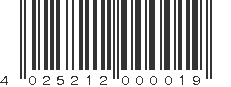 EAN 4025212000019