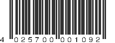 EAN 4025700001092
