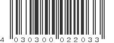 EAN 4030300022033