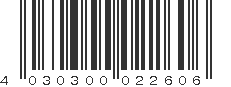 EAN 4030300022606