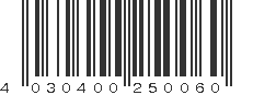 EAN 4030400250060