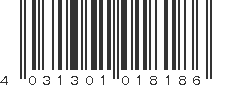 EAN 4031301018186