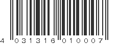 EAN 4031316010007
