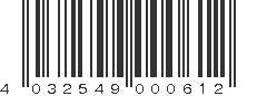EAN 4032549000612