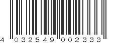 EAN 4032549002333