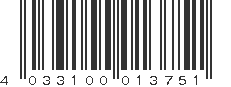 EAN 4033100013751