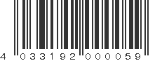 EAN 4033192000059