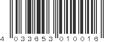 EAN 4033653010016