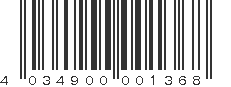 EAN 4034900001368