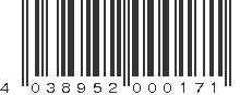 EAN 4038952000171