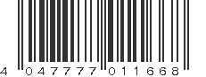 EAN 4047777011668
