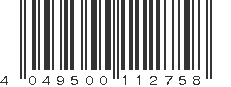 EAN 4049500112758