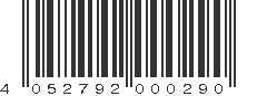 EAN 4052792000290