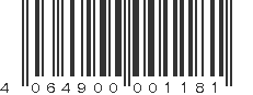 EAN 4064900001181