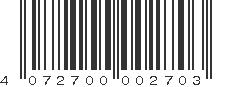 EAN 4072700002703