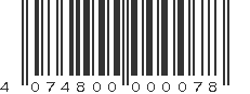 EAN 4074800000078