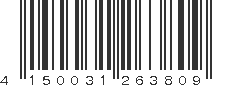 EAN 4150031263809