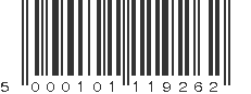EAN 5000101119262