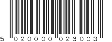 EAN 5020000026003