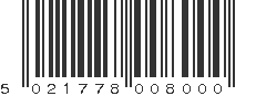 EAN 5021778008000
