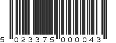 EAN 5023375000043