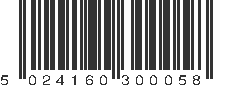 EAN 5024160300058