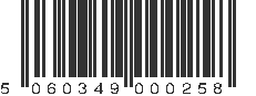 EAN 5060349000258