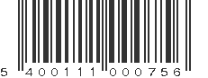 EAN 5400111000756