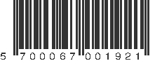 EAN 5700067001921