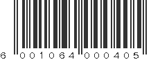 EAN 6001064000405