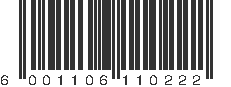 EAN 6001106110222