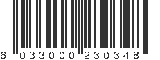 EAN 6033000230348