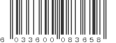 EAN 6033600083658