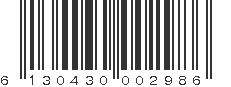 EAN 6130430002986