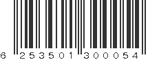 EAN 6253501300054