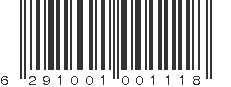 EAN 6291001001118