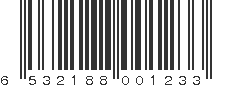 EAN 6532188001233