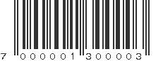 EAN 7000001300003