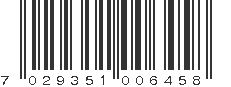 EAN 7029351006458