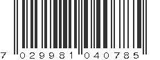 EAN 7029981040785