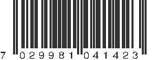 EAN 7029981041423
