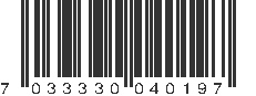 EAN 7033330040197