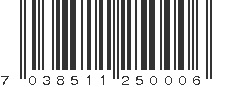EAN 7038511250006