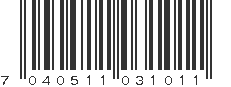 EAN 7040511031011