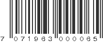 EAN 7071963000065