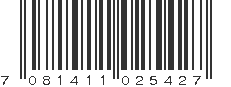 EAN 7081411025427