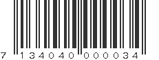EAN 7134040000034