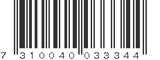 EAN 7310040033344